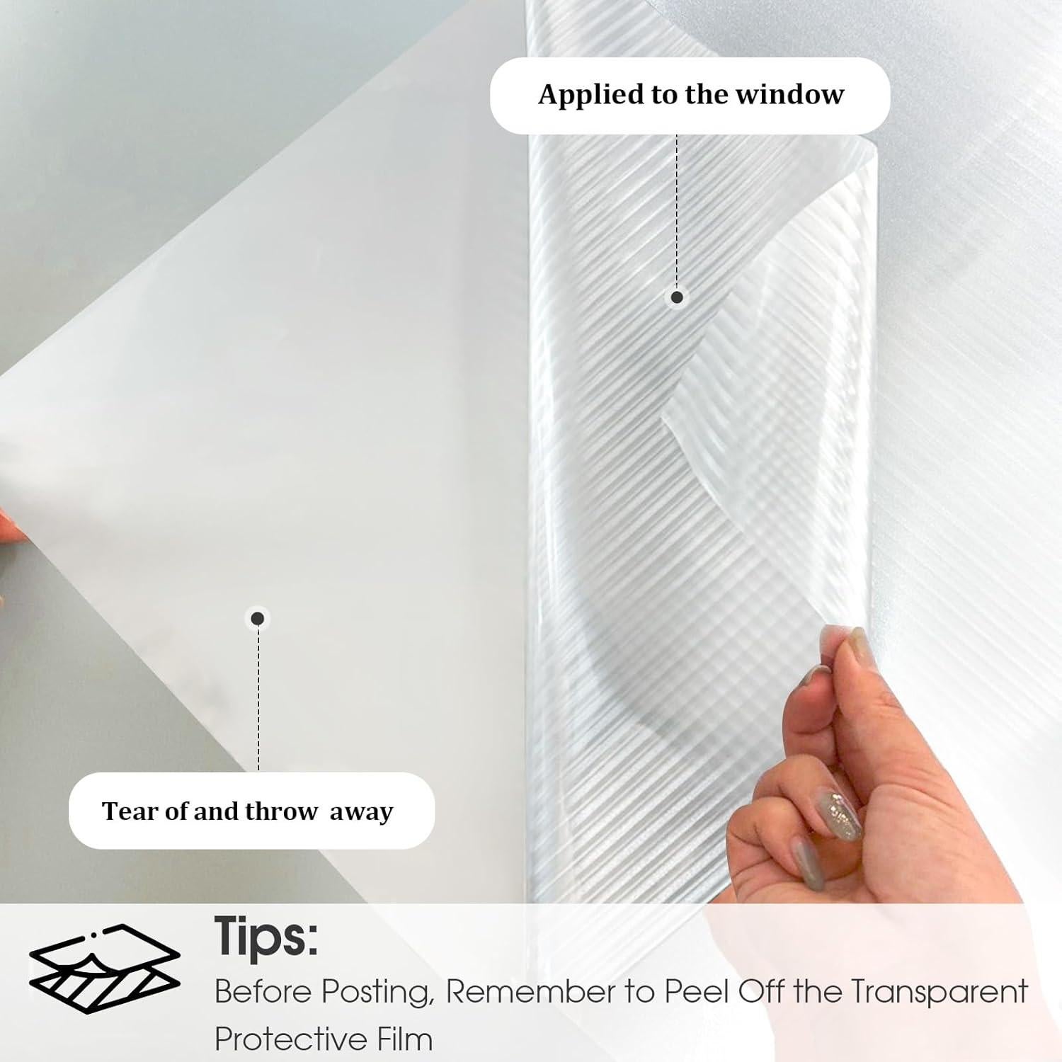 Película de Privacidad Windimiley 44.5x200 cm Vinilo Opaco