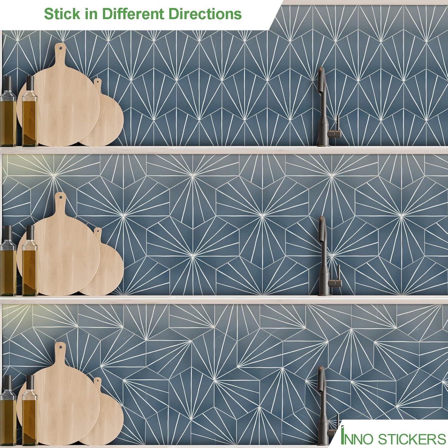 Azulejos autoadhesivos INNO STICKERS hexagonales Art Deco 45 pcs