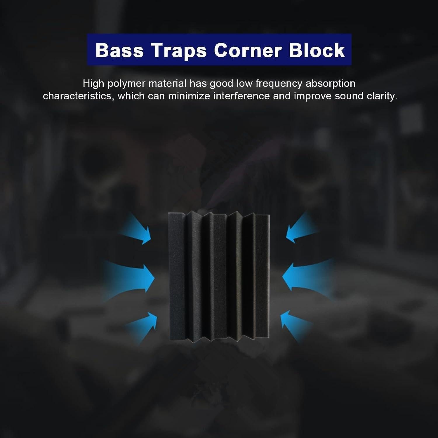 Paneles Acústicos ZHOJEREL 30x30x30 cm 16 Paquetes Negro