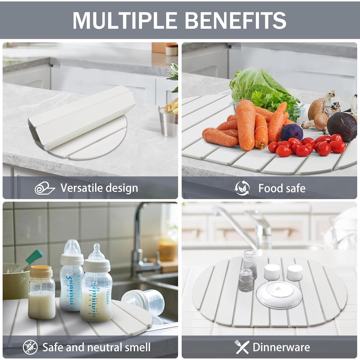 Alfombrilla de Secado de Platos Plegable FloVogue 61x41cm