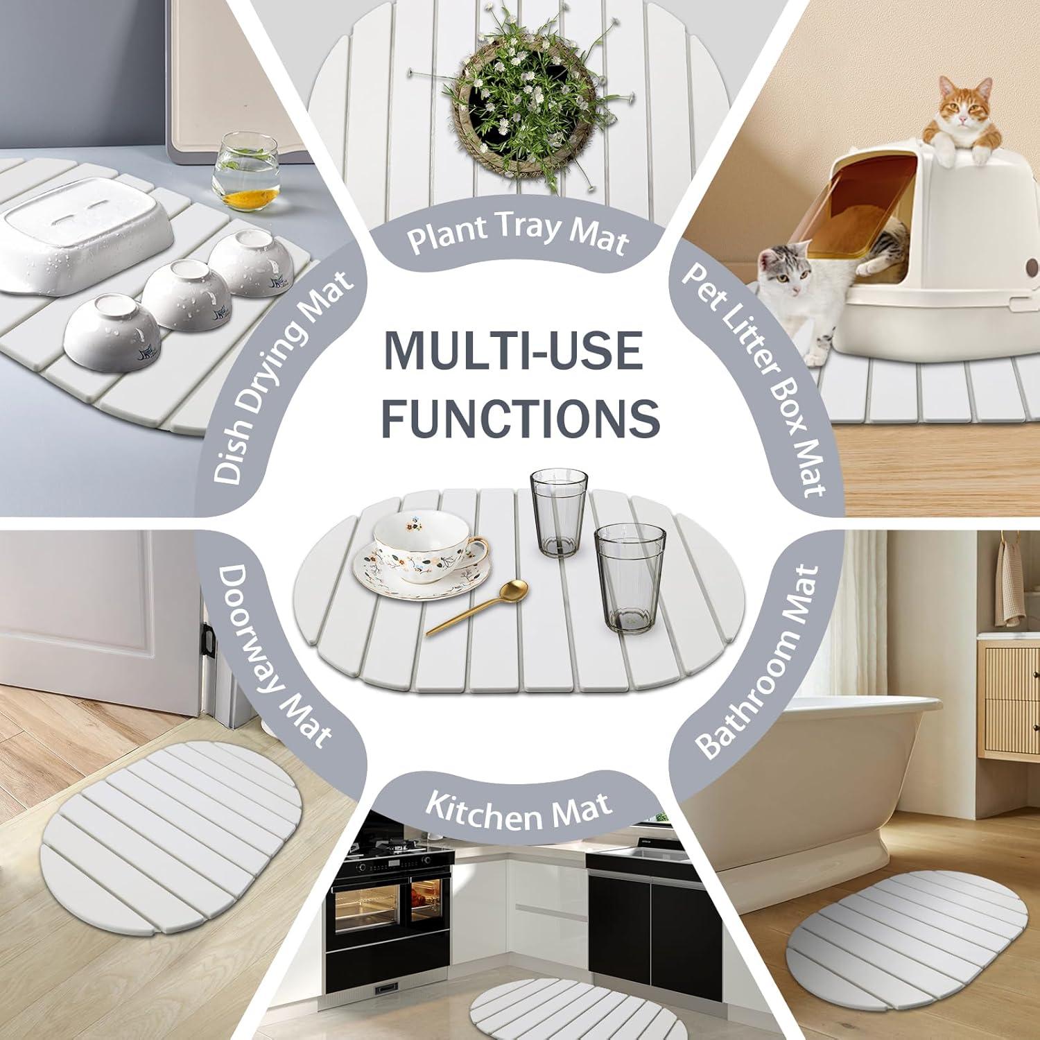 Alfombrilla de Secado de Platos Plegable FloVogue 61x41cm