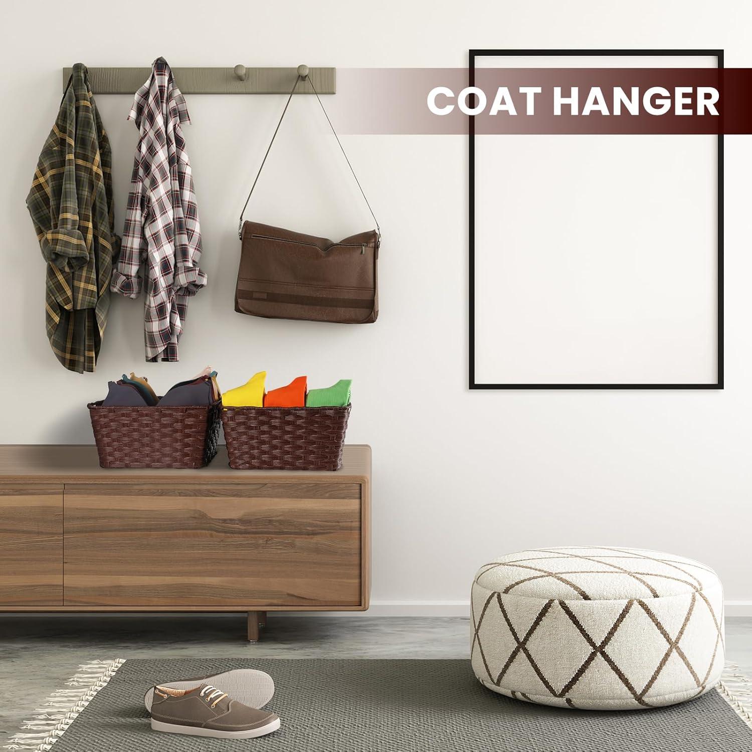 Cestas de Almacenamiento de Mimbre Onlytak Marrón 30x30x15 cm Paquete de 2