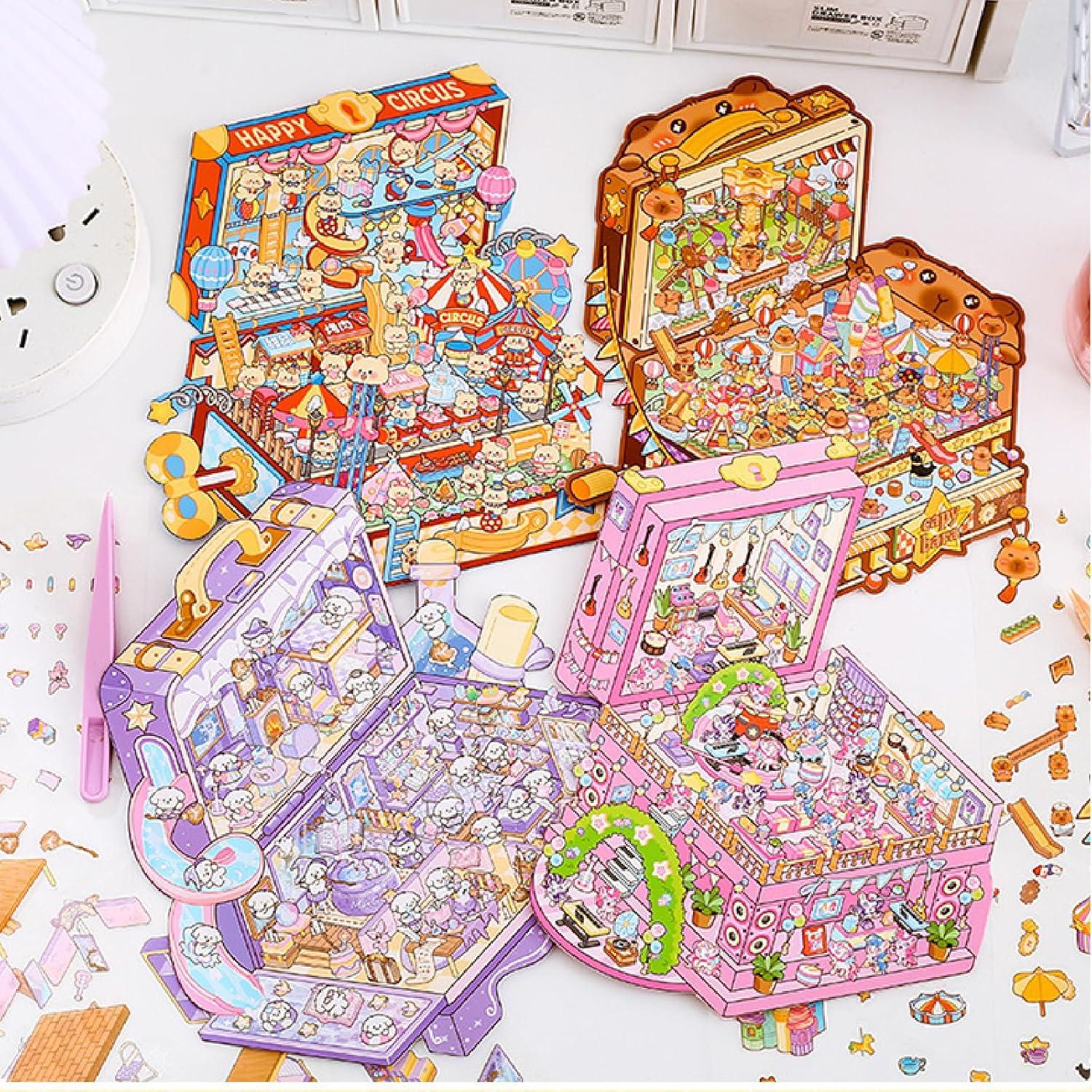 4 Juegos de Stickers 3D QIUYUEMIN para Manualidades Creativas