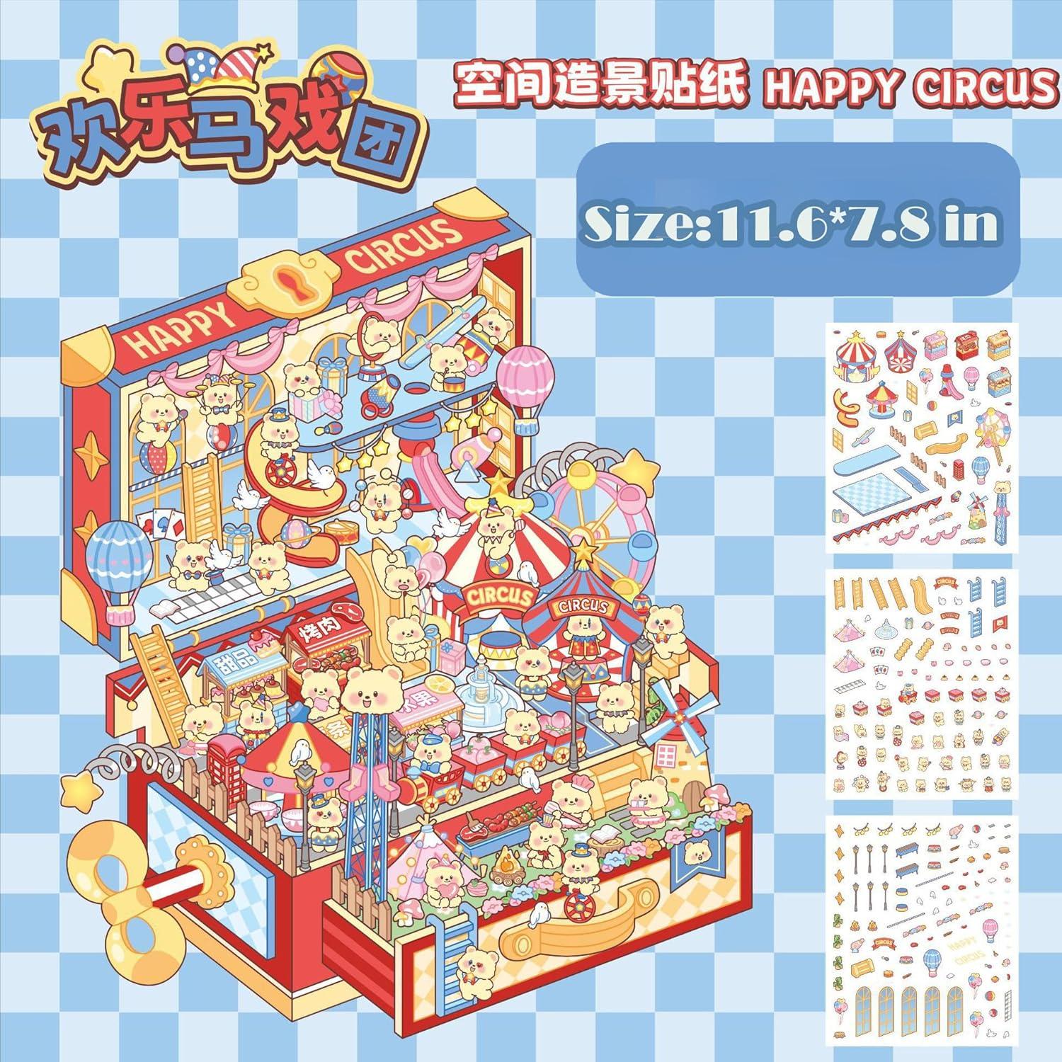 4 Juegos de Stickers 3D QIUYUEMIN para Manualidades Creativas