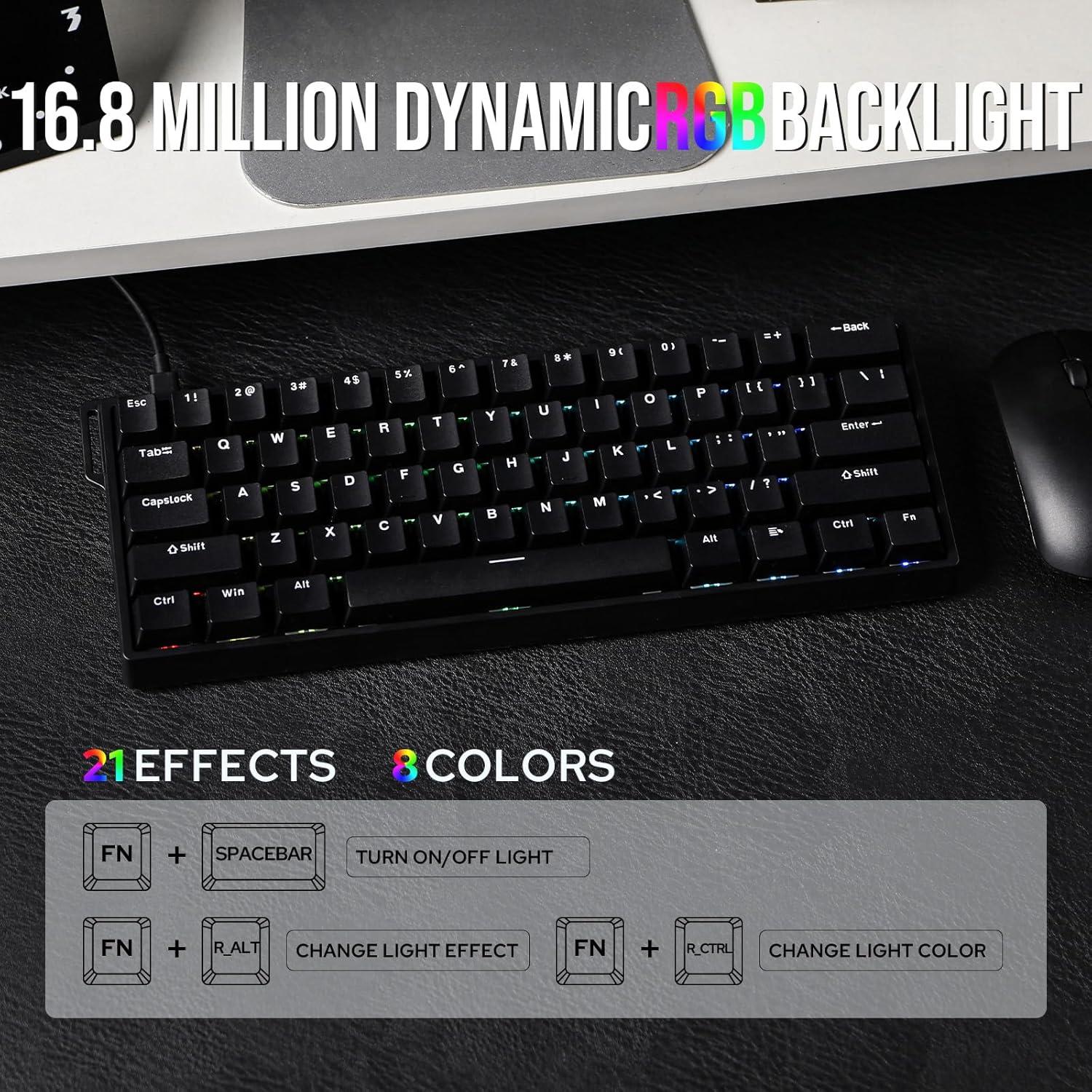 Teclado Magnético AULA WIN60 HE 60% RGB Ajustable Negro