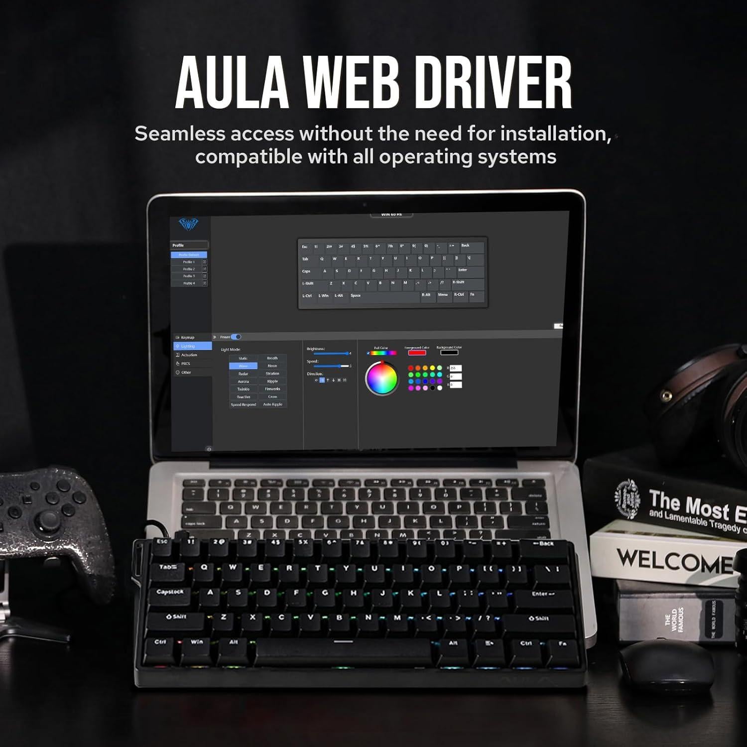 Teclado Magnético AULA WIN60 HE 60% RGB Ajustable Negro