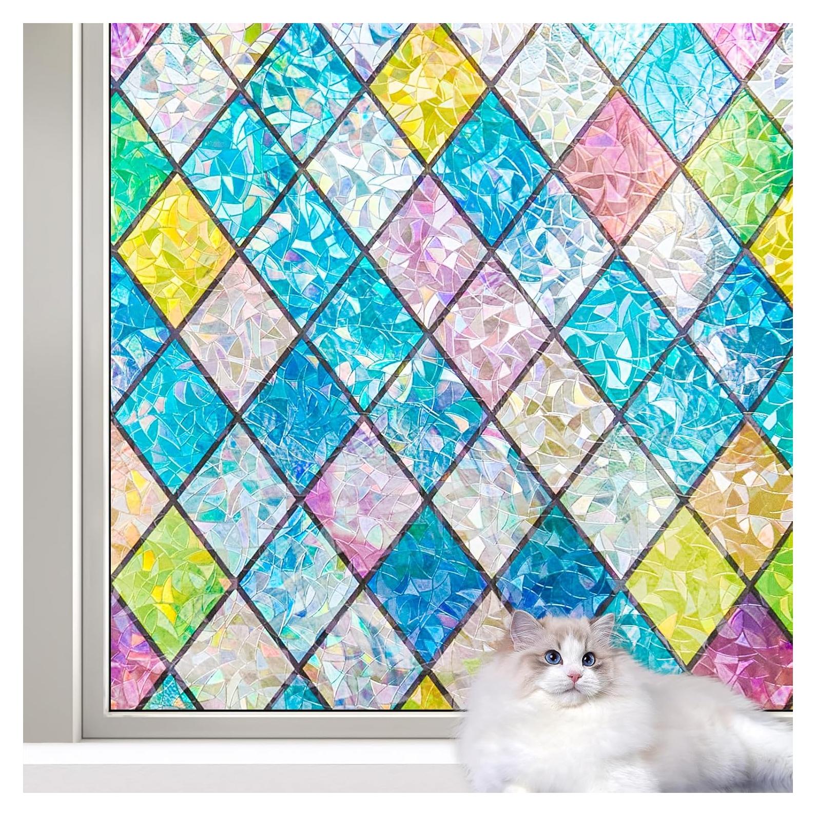 Filme de Ventana LEMON CLOUD 44.5x199.8 cm Rejilla Decorativo