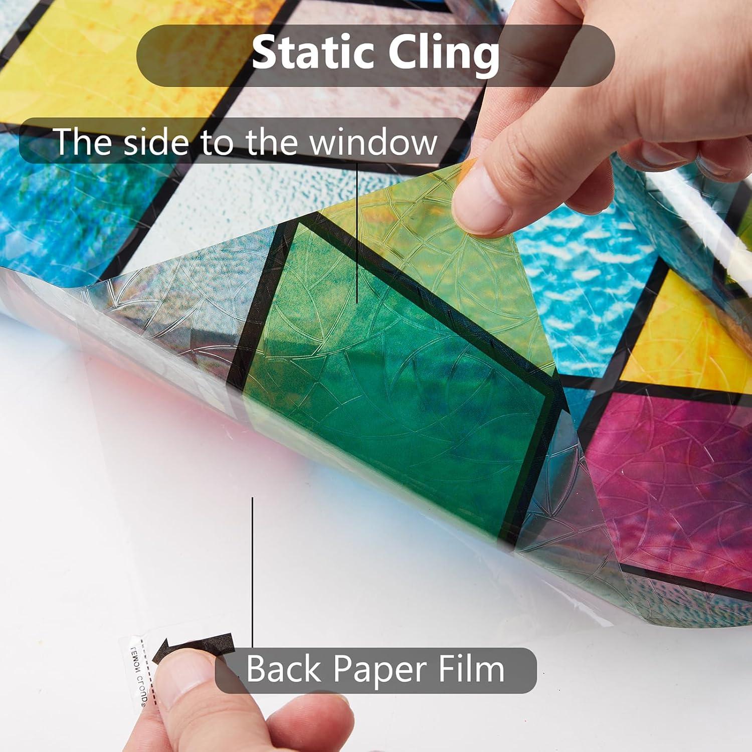 Filme de Ventana LEMON CLOUD 44.5x199.8 cm Rejilla Decorativo