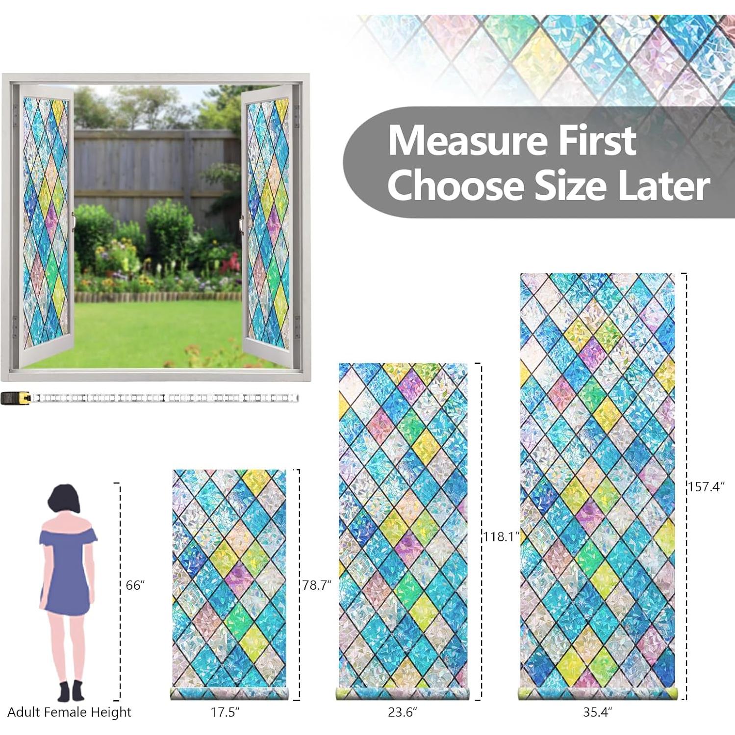 Filme de Ventana LEMON CLOUD 44.5x199.8 cm Rejilla Decorativo