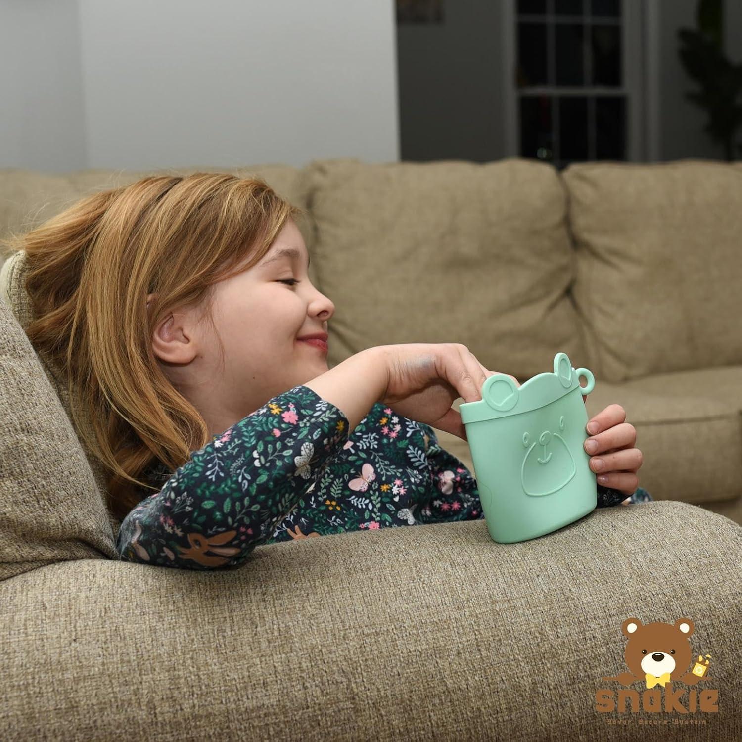 Bolsa de Snack de Silicona Snakie Azul Bebé 100% Reutilizable