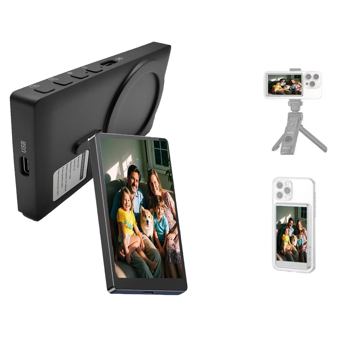 Monitor Selfie Magnético Genérico para iPhone - 10.1 cm