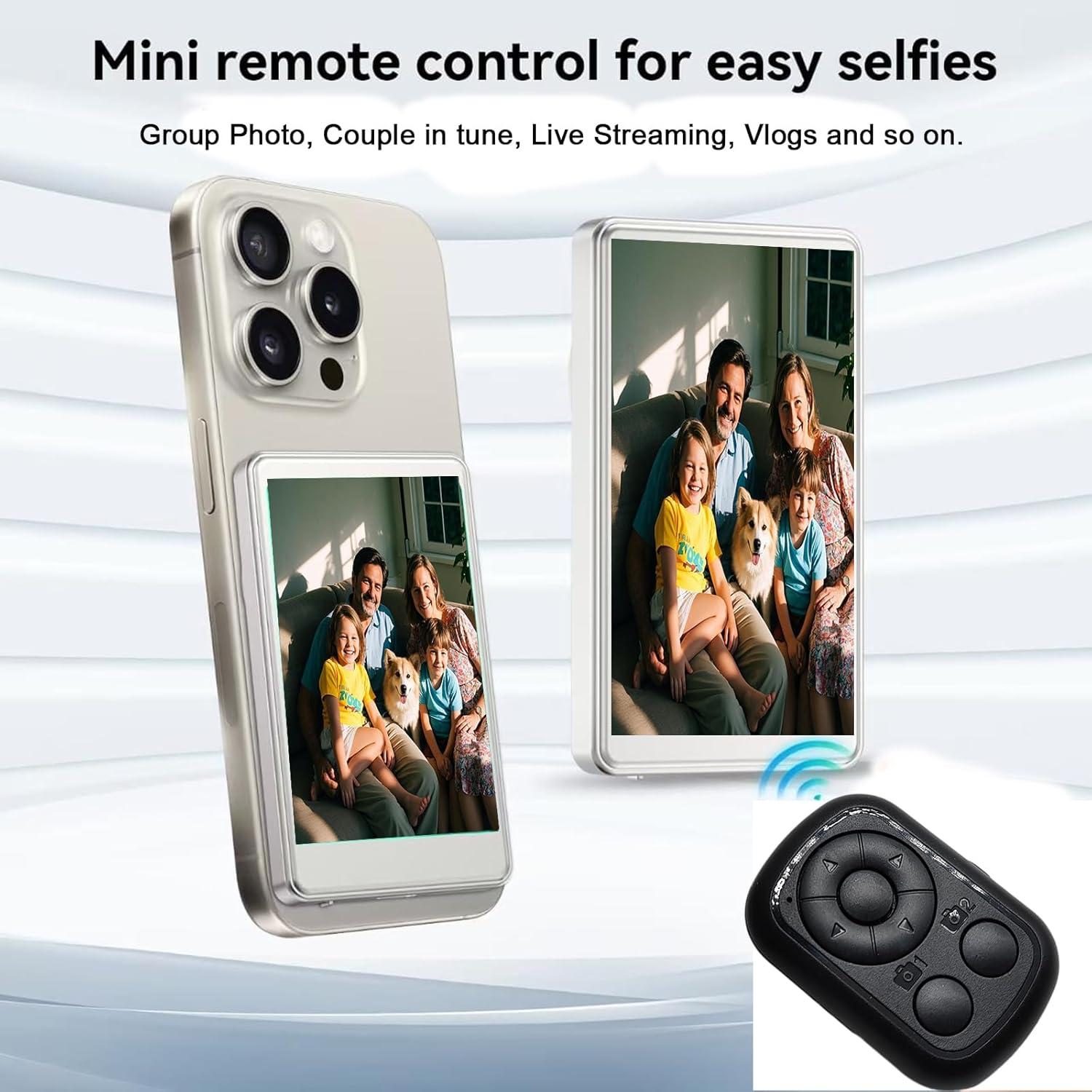 Monitor Selfie Magnético Genérico para iPhone - 10.1 cm