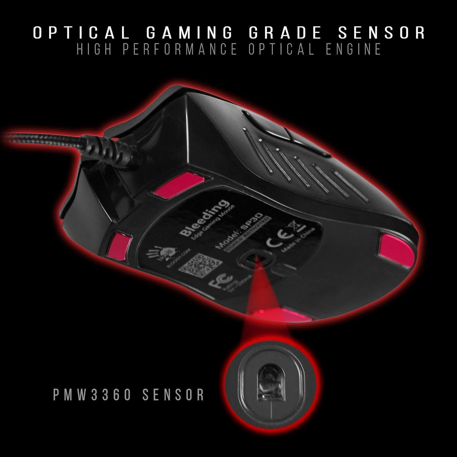 Ratón Gaming Óptico Ergonómico Bloody SP30 - 12000 DPI