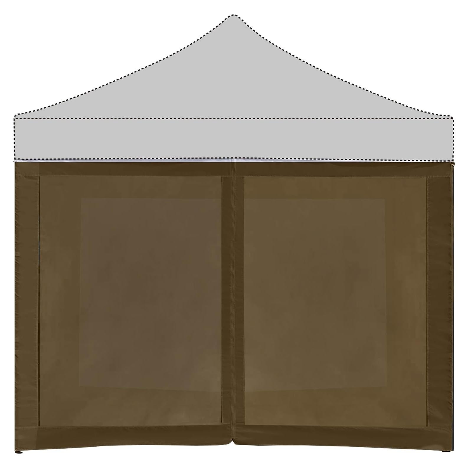 Paredes Laterales de Malla ABCCANOPY 10x10 Marrón para Carpa