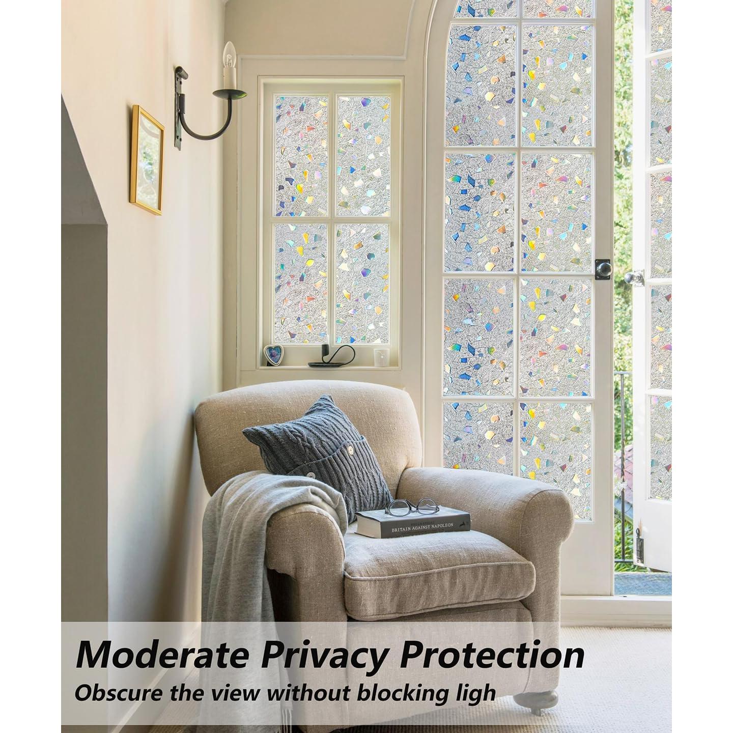 Película de Privacidad DULEIXUFHEE 60x200 cm Vinilo 3D