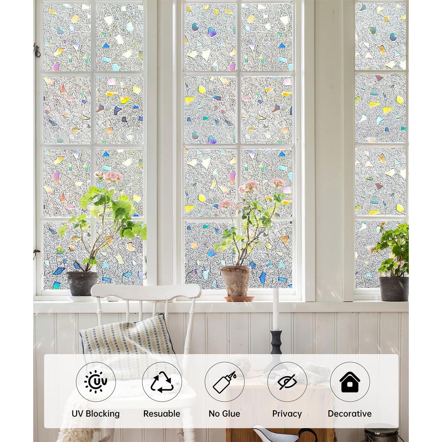 Película de Privacidad DULEIXUFHEE 60x200 cm Vinilo 3D