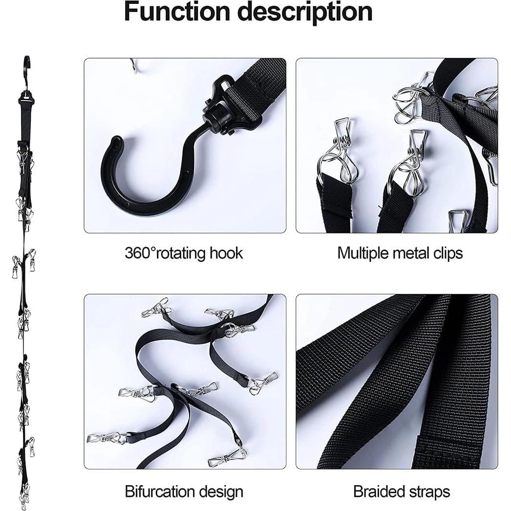 Soporte Organizador de Gorras NOASUNG con 16 Clips Acero Inoxidable