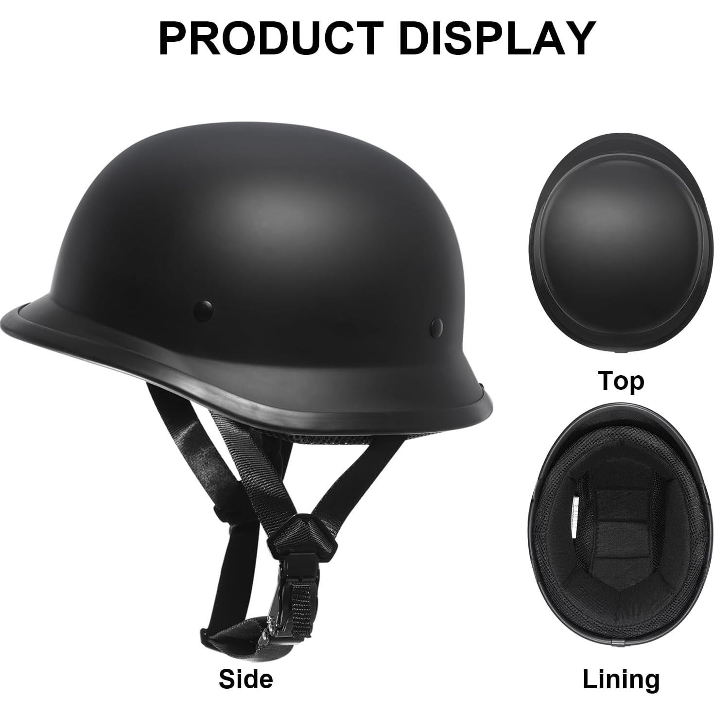 Casco TRIANGLE H02 Retro Unisex Negro Brillante