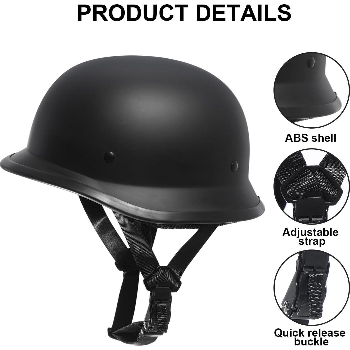 Casco TRIANGLE H02 Retro Unisex Negro Brillante