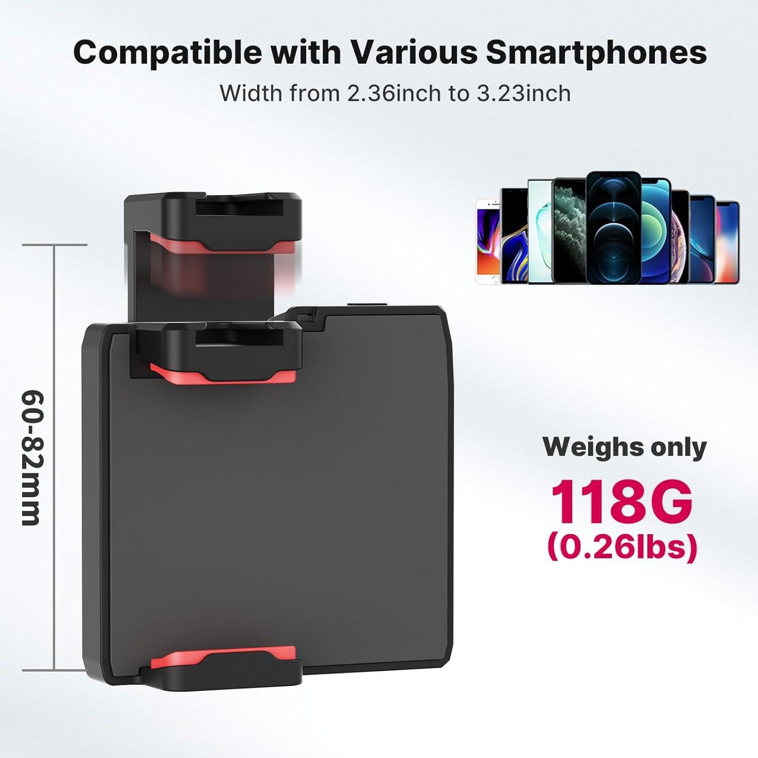 Soporte de Agarre UURig CG-02 para Smartphone con Luz de Relleno