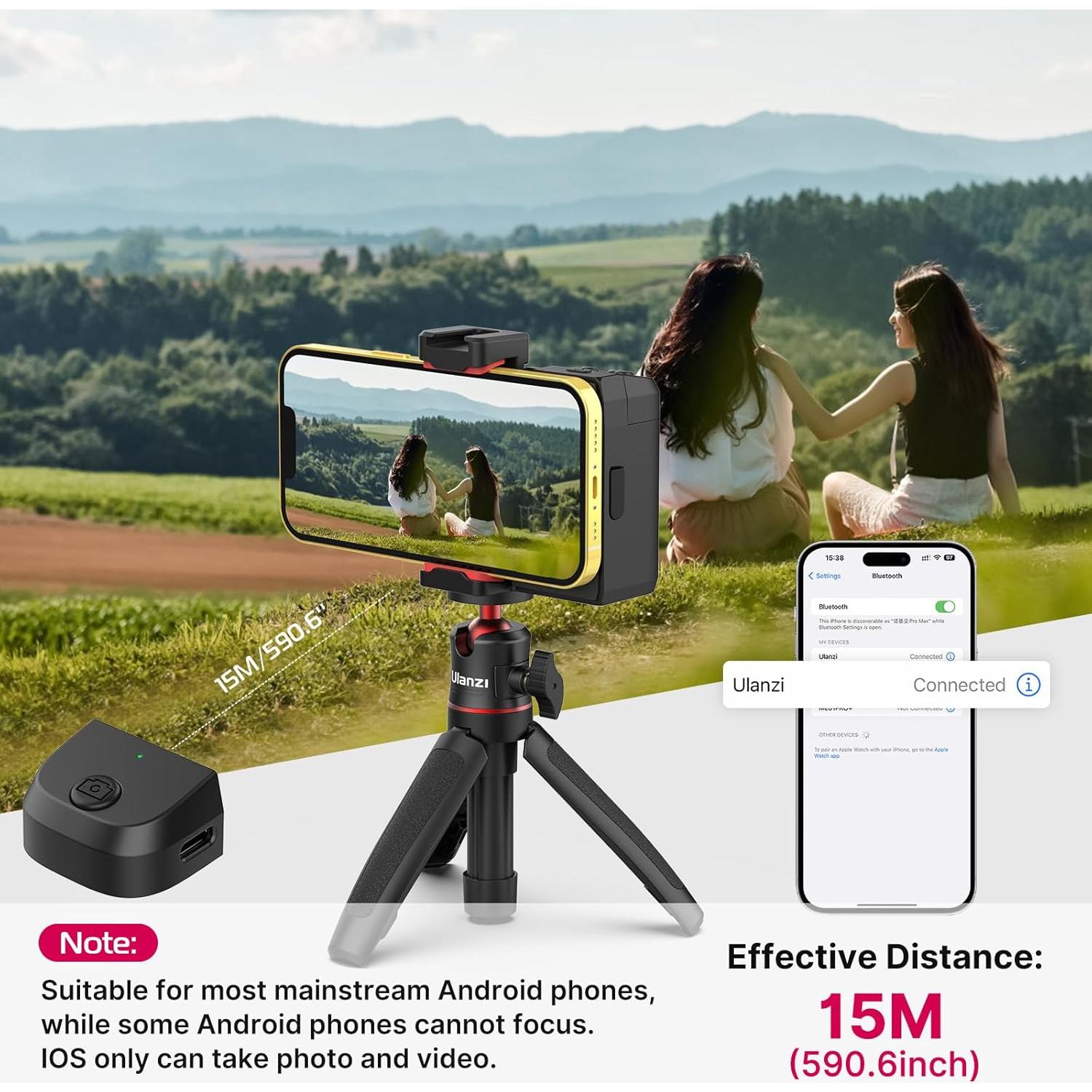 Soporte de Agarre UURig CG-02 para Smartphone con Luz de Relleno