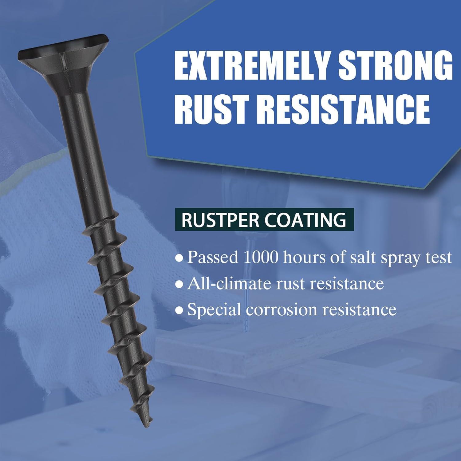 Tornillos para Deck WELLOCKS #8x25mm, 1000h Corrosión