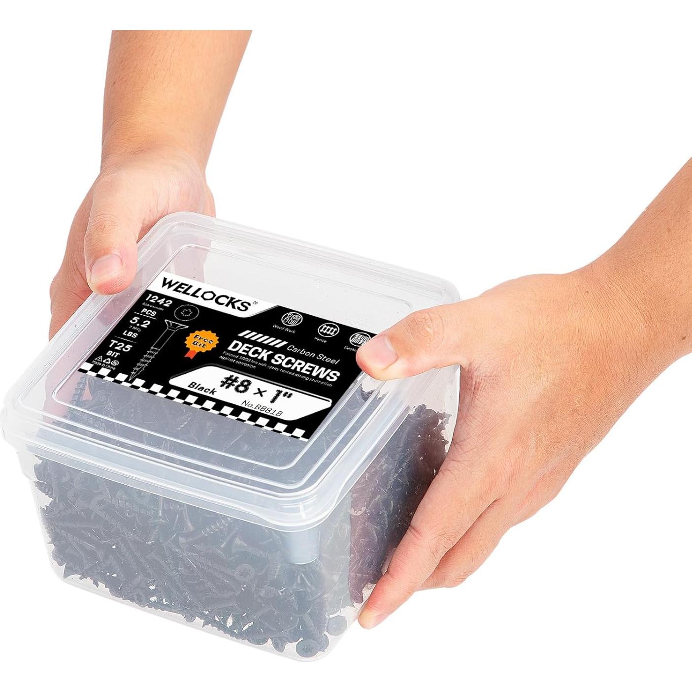 Tornillos para Deck WELLOCKS #8x25mm, 1000h Corrosión