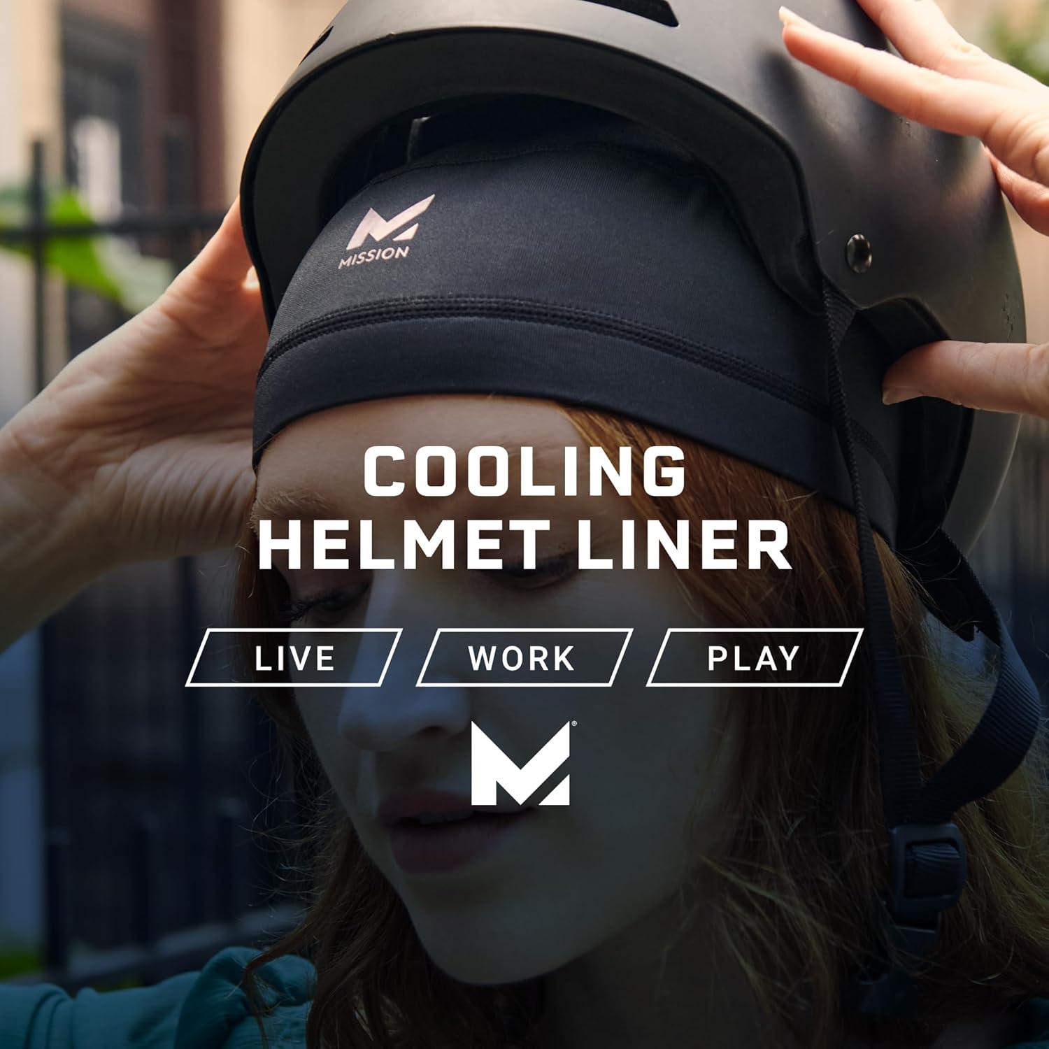 Forro de Casco MISSION Cooling - Ligero y UPF 50 - Lavable