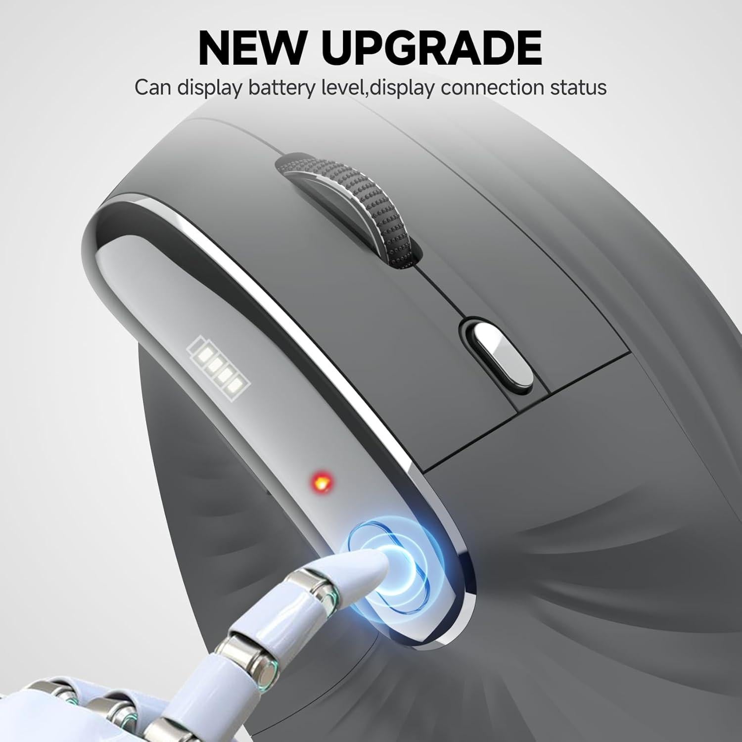 Mouse Ergonómico Vertical Inalámbrico Eelexa M780 5 DPI Ajustables