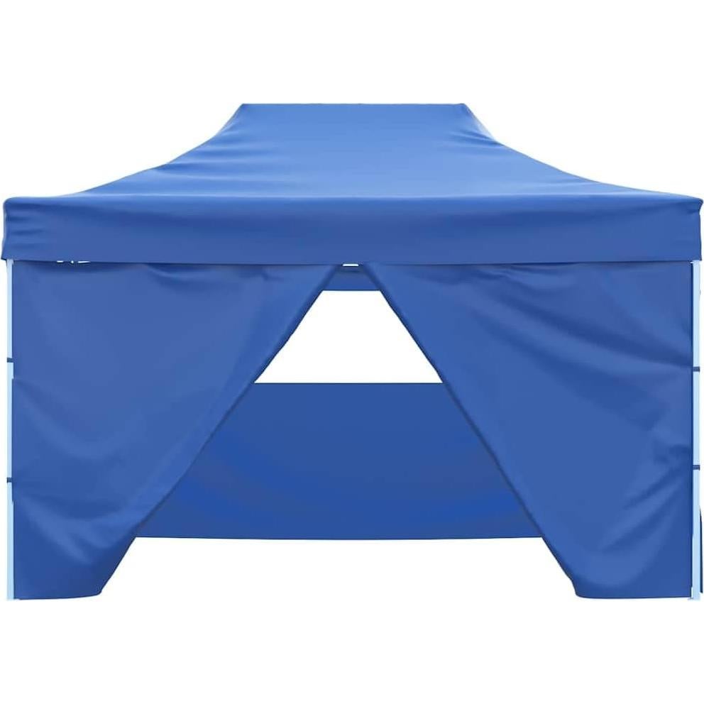 Folding Party Tent with 4 Sidewalls 9.8'x13.1' Steel Blue Outdoor Canopy Tent for Events, Backyard, Camping - Heavy Duty Powder-Coated Steel Frame & Water-Resistant Oxford Fabric