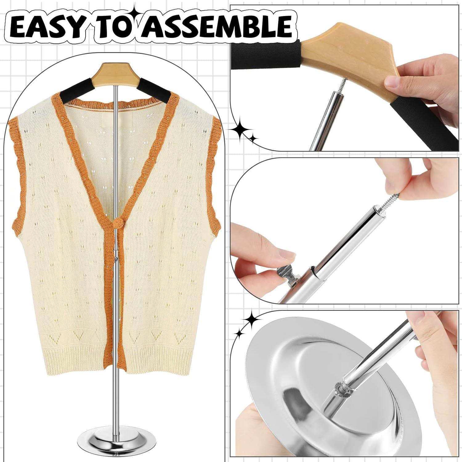 Soporte de exhibición ajustable Qunclay negro 41-71 cm