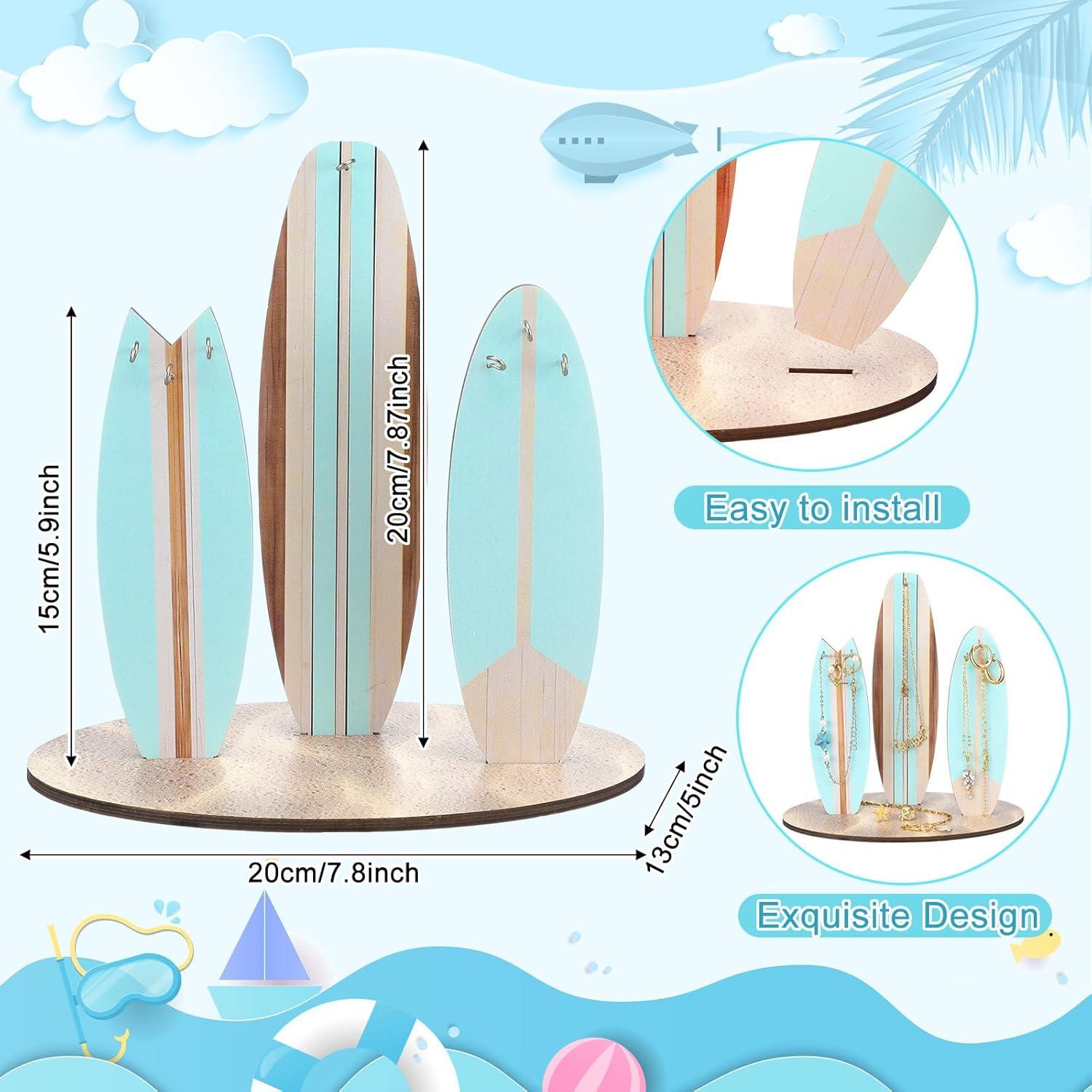 Soporte Organizador de Joyería Tabla de Surf Wonderjune Azul