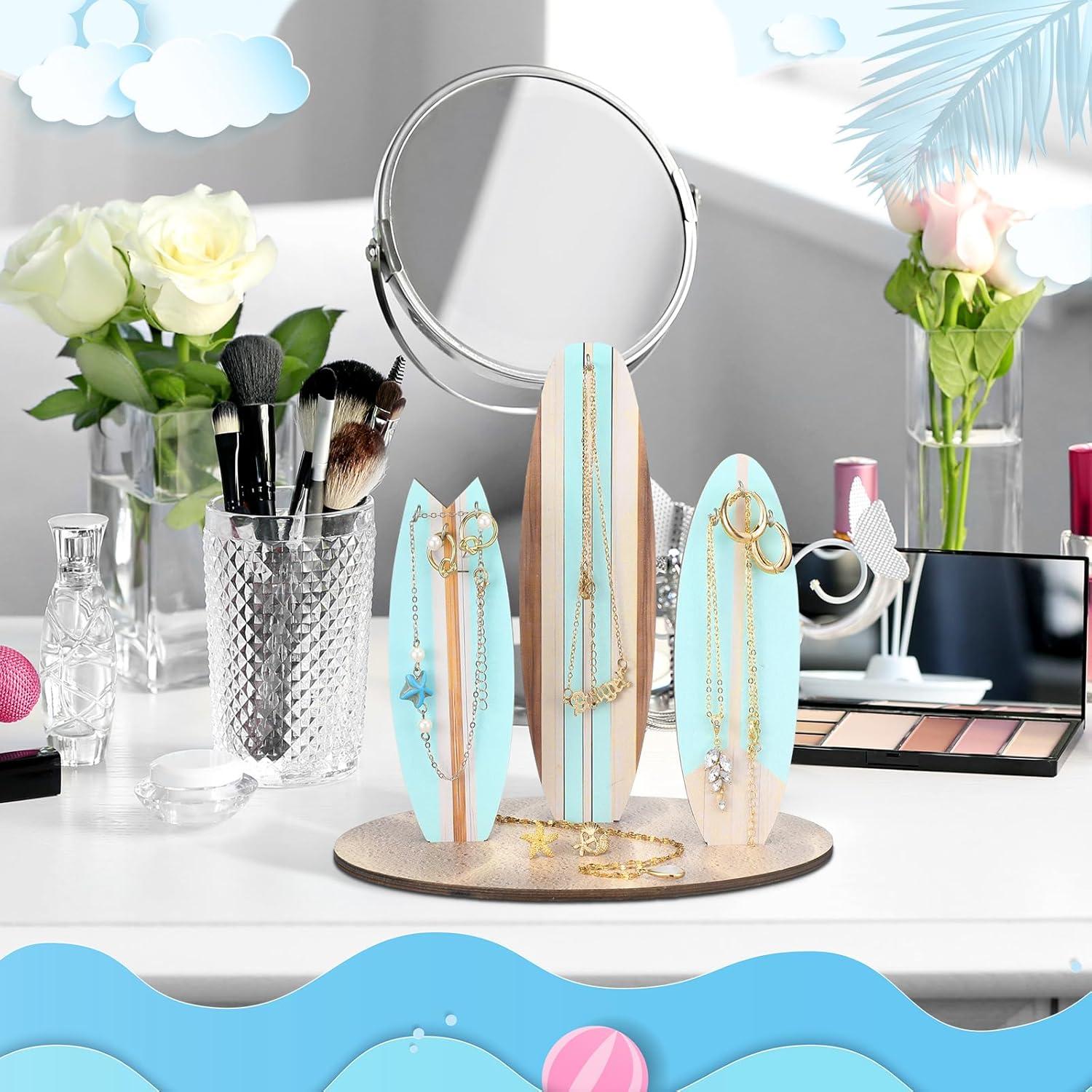 Soporte Organizador de Joyería Tabla de Surf Wonderjune Azul