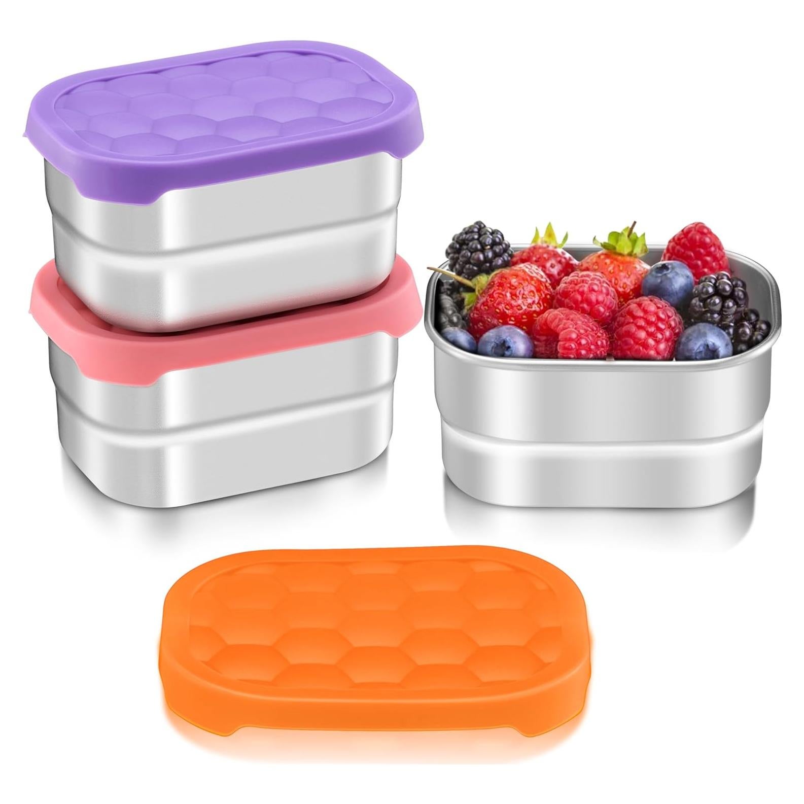 Contenedores de Aperitivos HaWare 8 oz Acero Inoxidable 3 Pzs