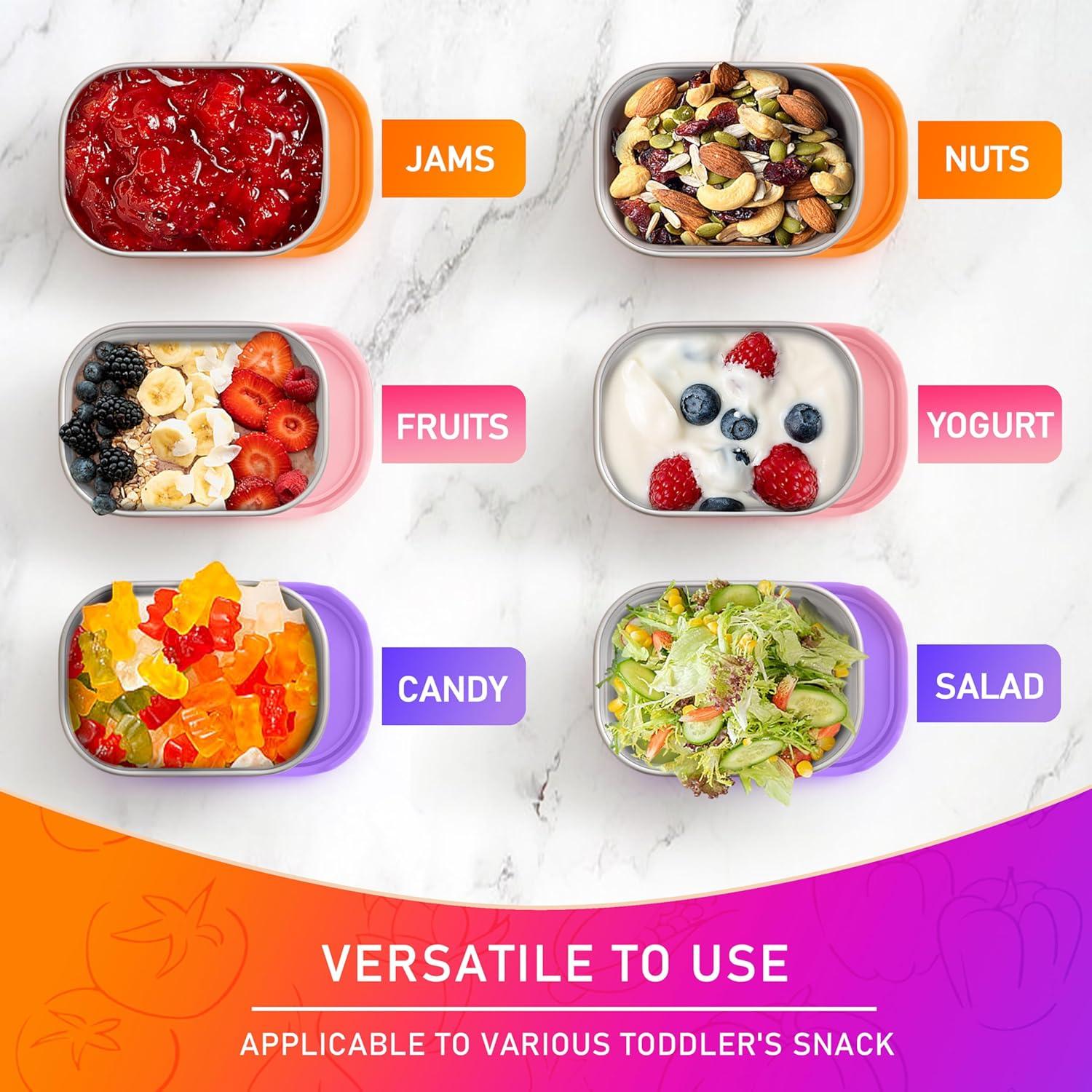 Contenedores de Aperitivos HaWare 8 oz Acero Inoxidable 3 Pzs