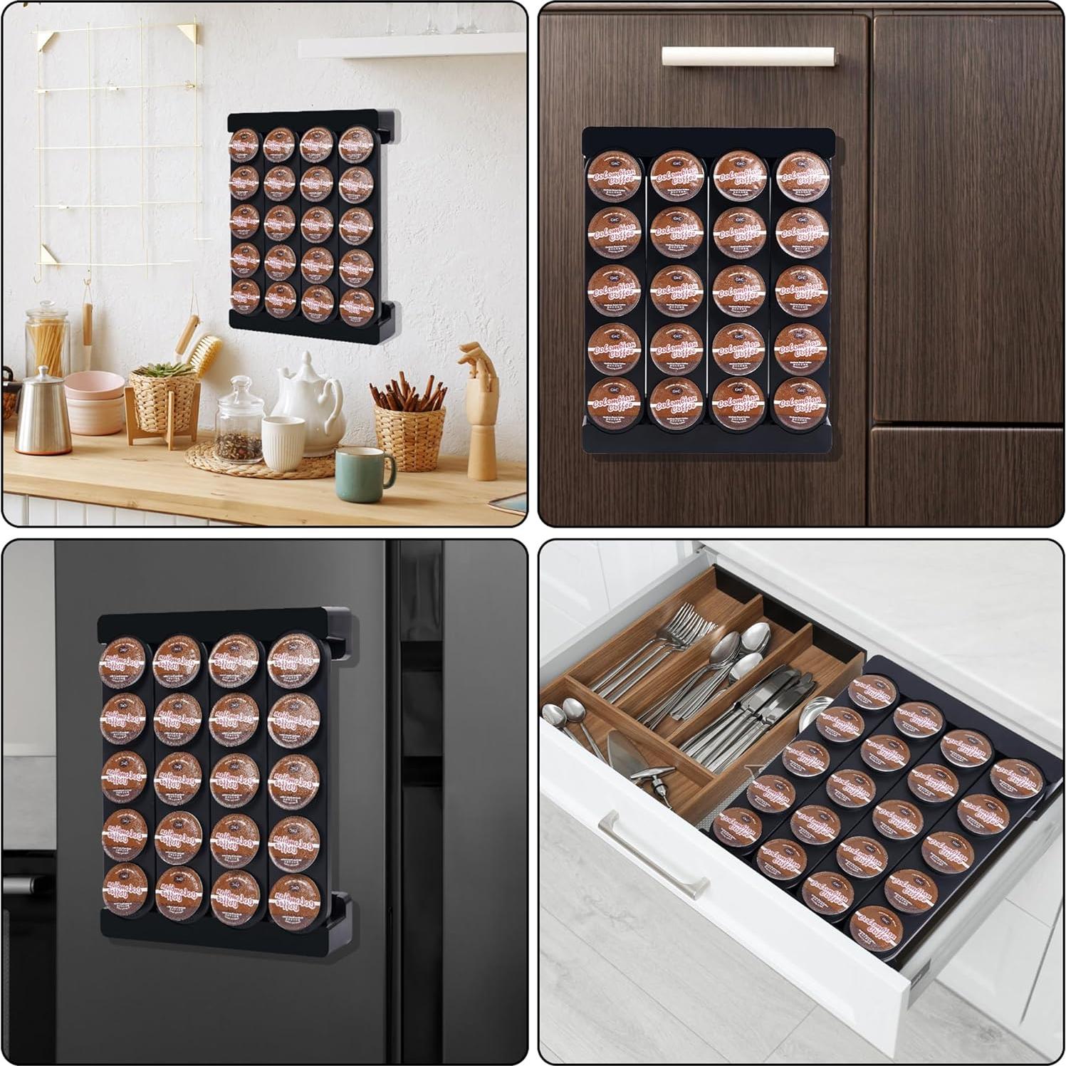 Soporte de Cápsulas de Café K Cup JMBTLUS Negro 20 Unidades