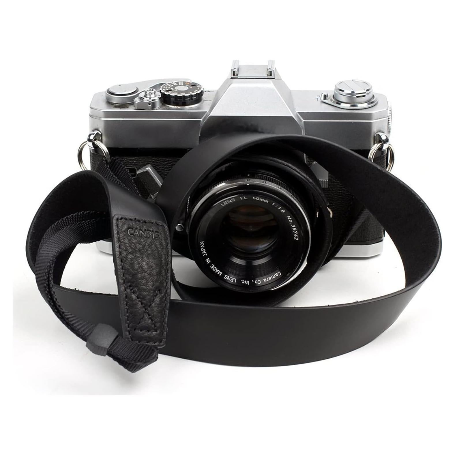 Correa de Hombro para Cámara CANPIS de Cuero Negro
