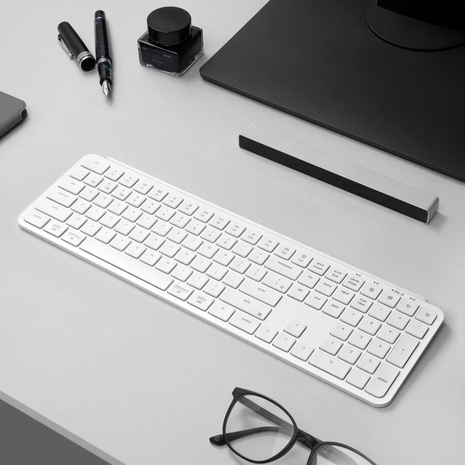 Teclado Inalámbrico Keychron B6 Pro Blanco Marfil ZMK