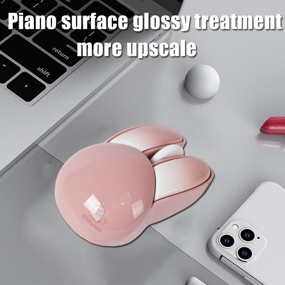 Ratón Inalámbrico GUGUELEC Conejito Rosa Bluetooth Doble Modo