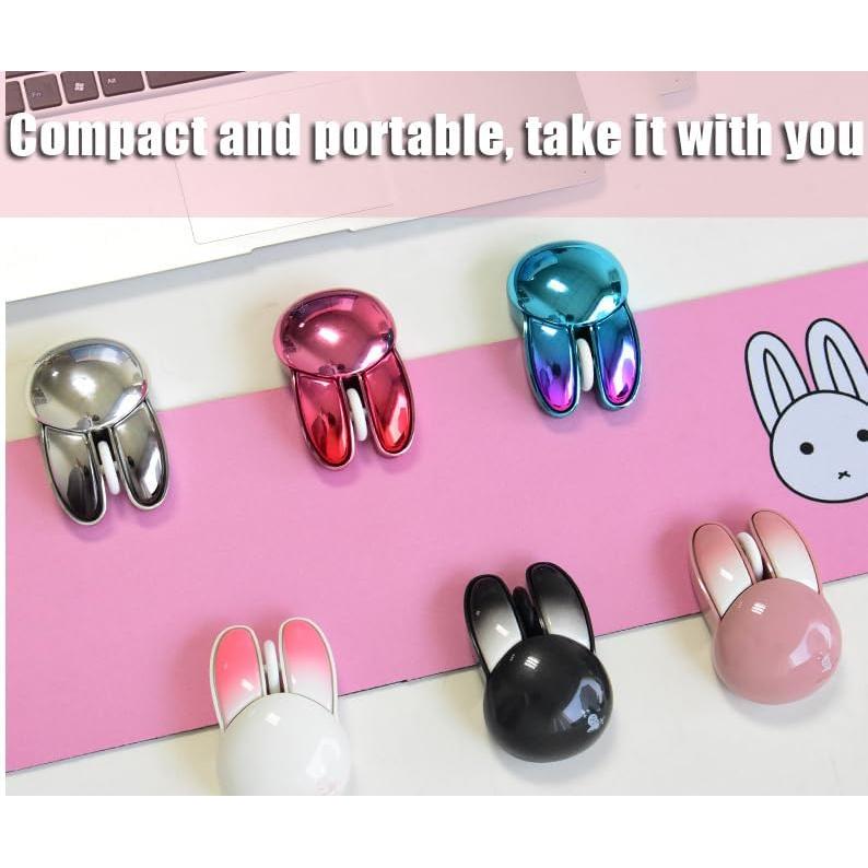 Ratón Inalámbrico GUGUELEC Conejito Rosa Bluetooth Doble Modo