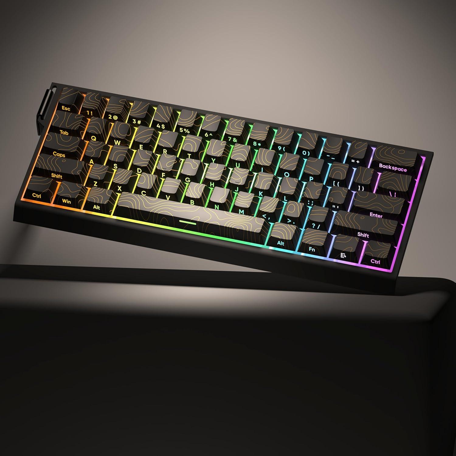 Set de Teclas Dagaladoo PBT Topográfico Negro 136 Teclas