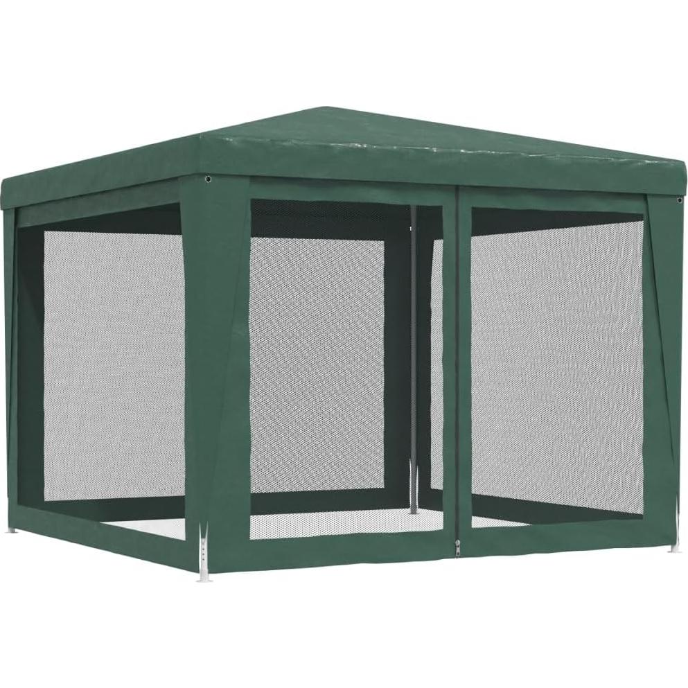 Carpa de Fiesta KCCKOM Verde 3x3m con Paredes de Malla