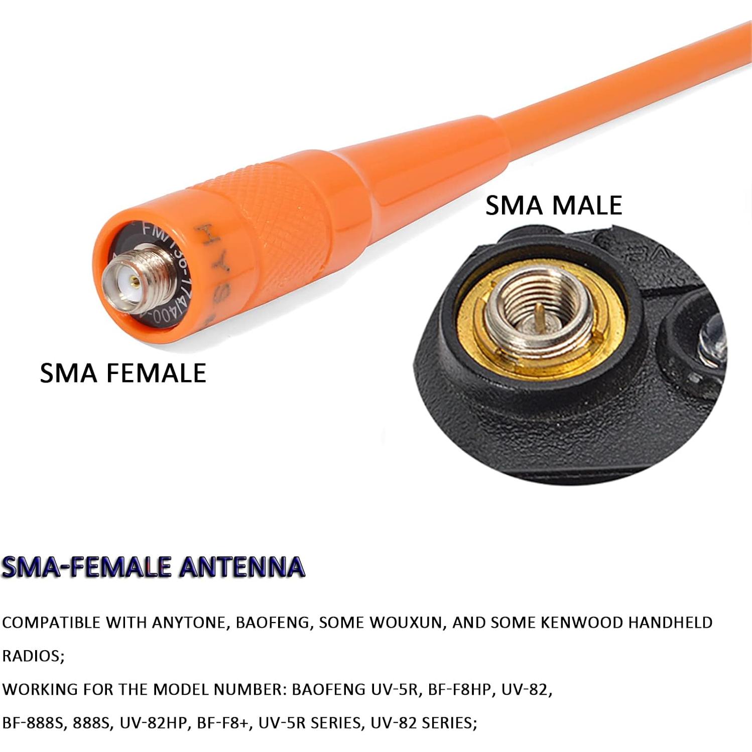 Antena HYS SMA Femenina Doble Banda 2m/70cm 144/430MHz