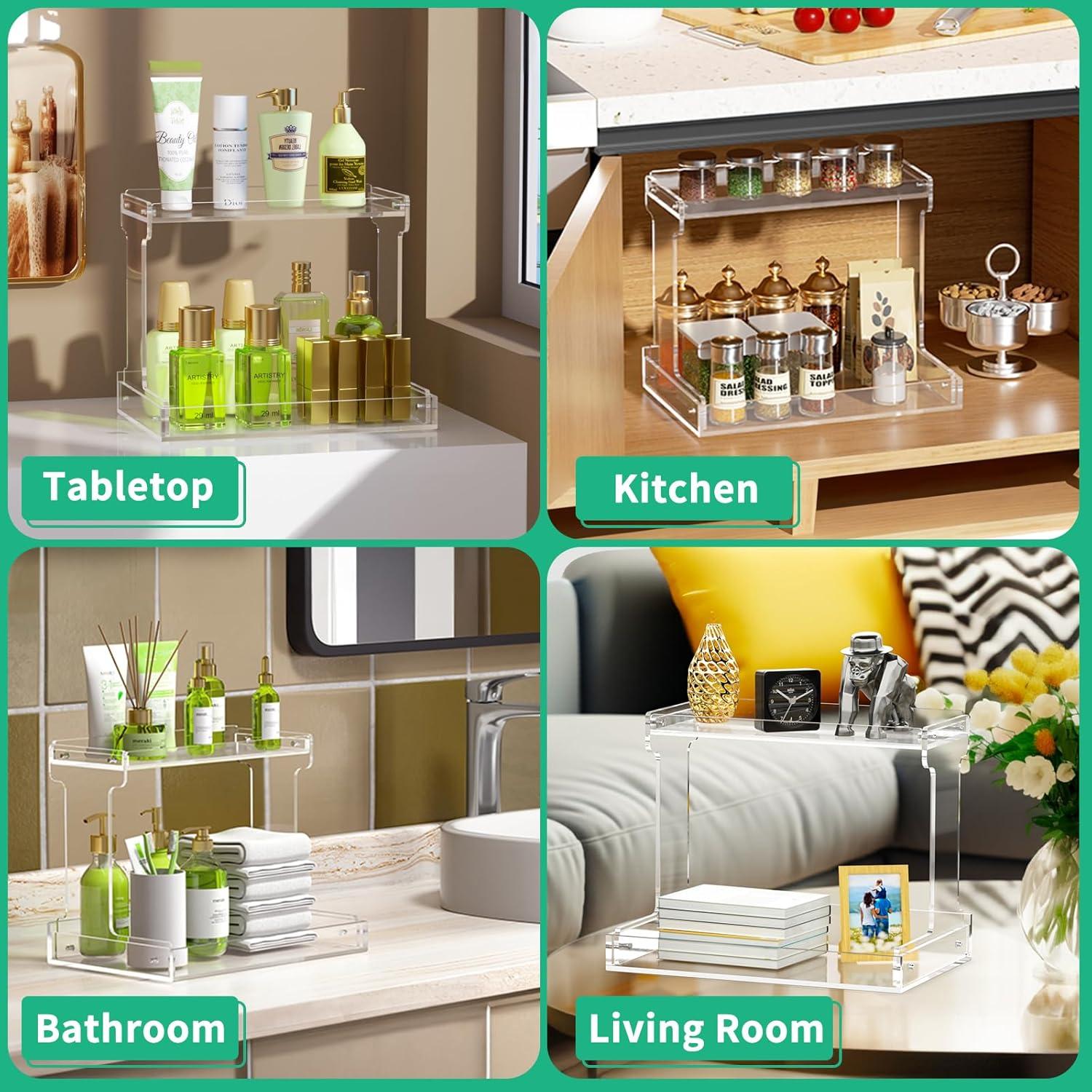 Organizador de Encimera de Baño NPPLUS 2 Niveles Acrílico