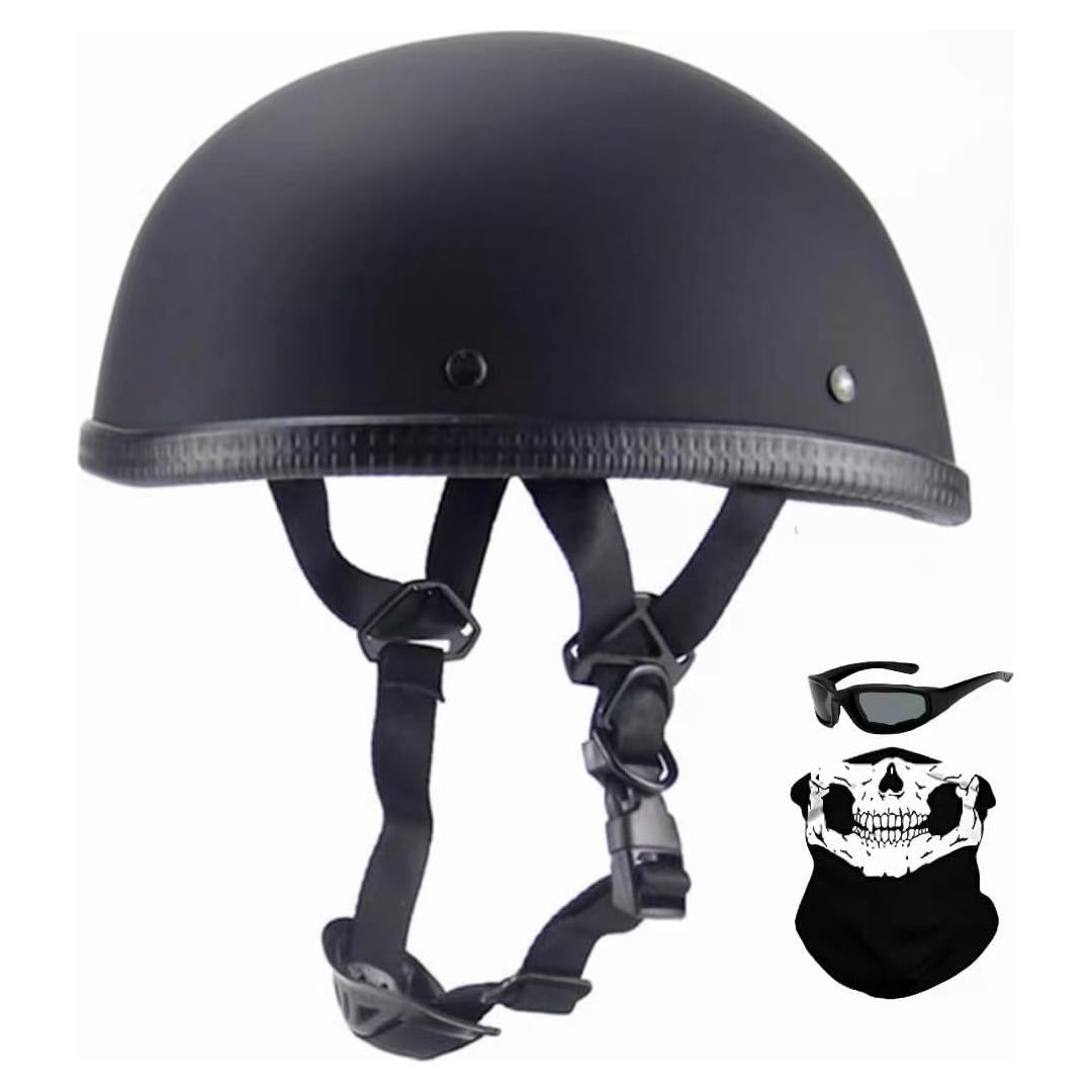 Casco de Motocicleta AZGAMES Alemán Mediano Negro Mate