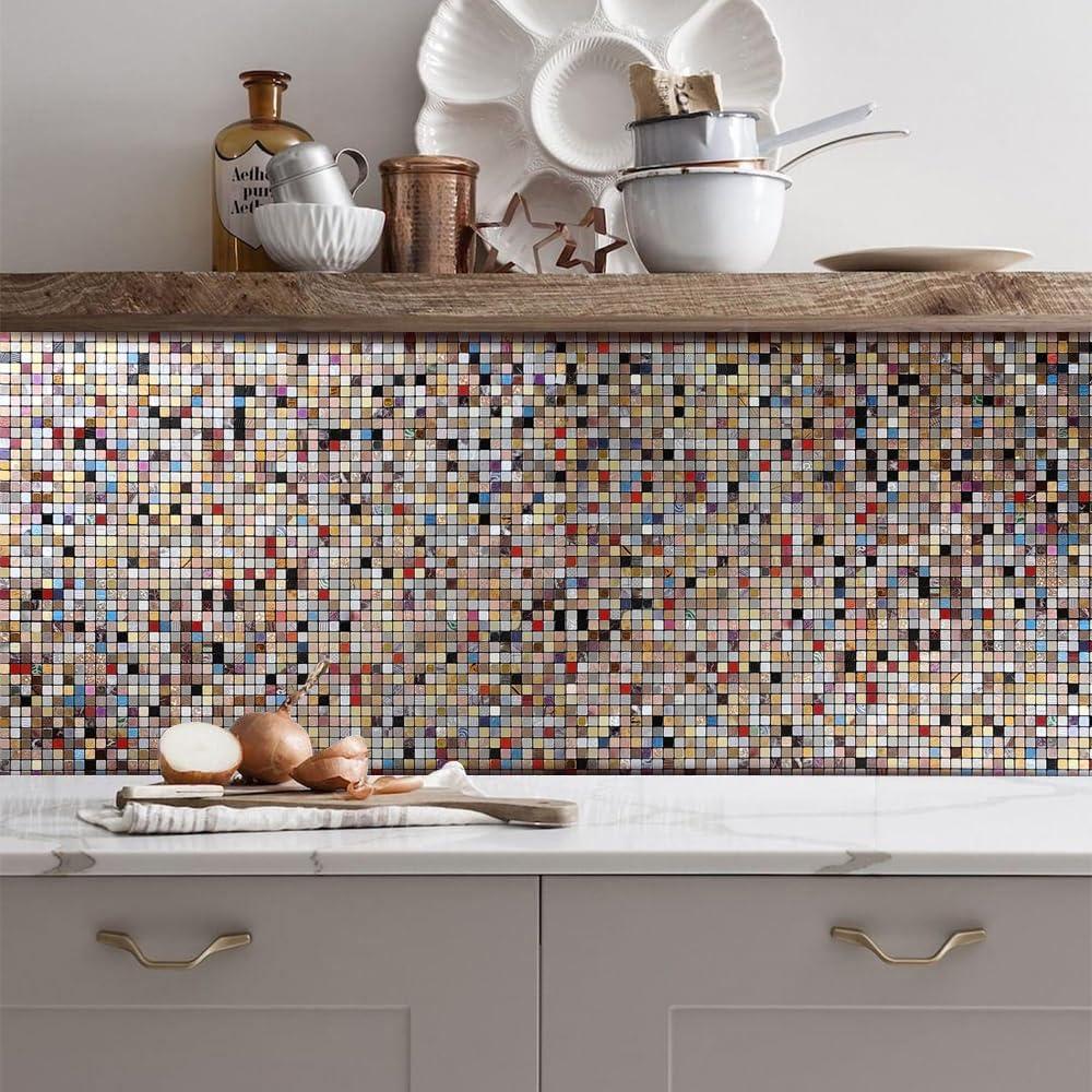 Azulejos Autoadhesivos Weimeisc 30x30 cm Mosaico Floral