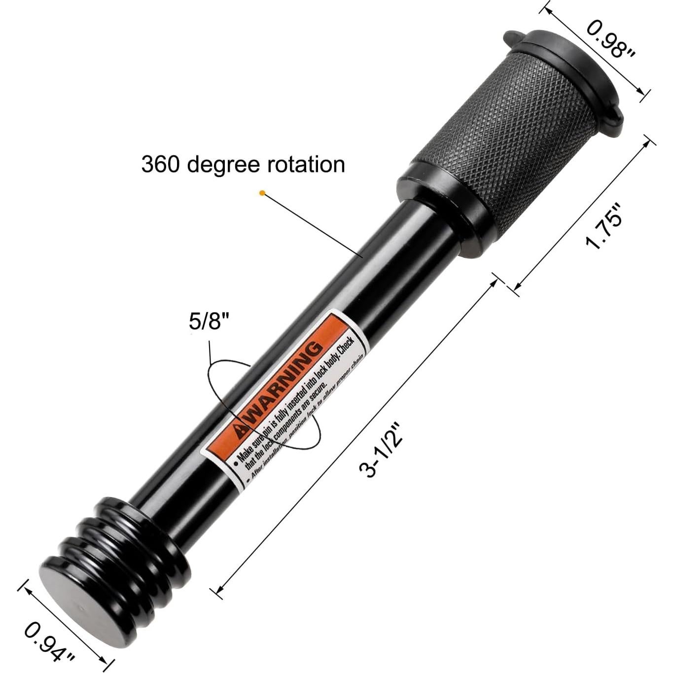 Cerradura de Pasador CZC AUTO para Receptor de Remolque 5/8"