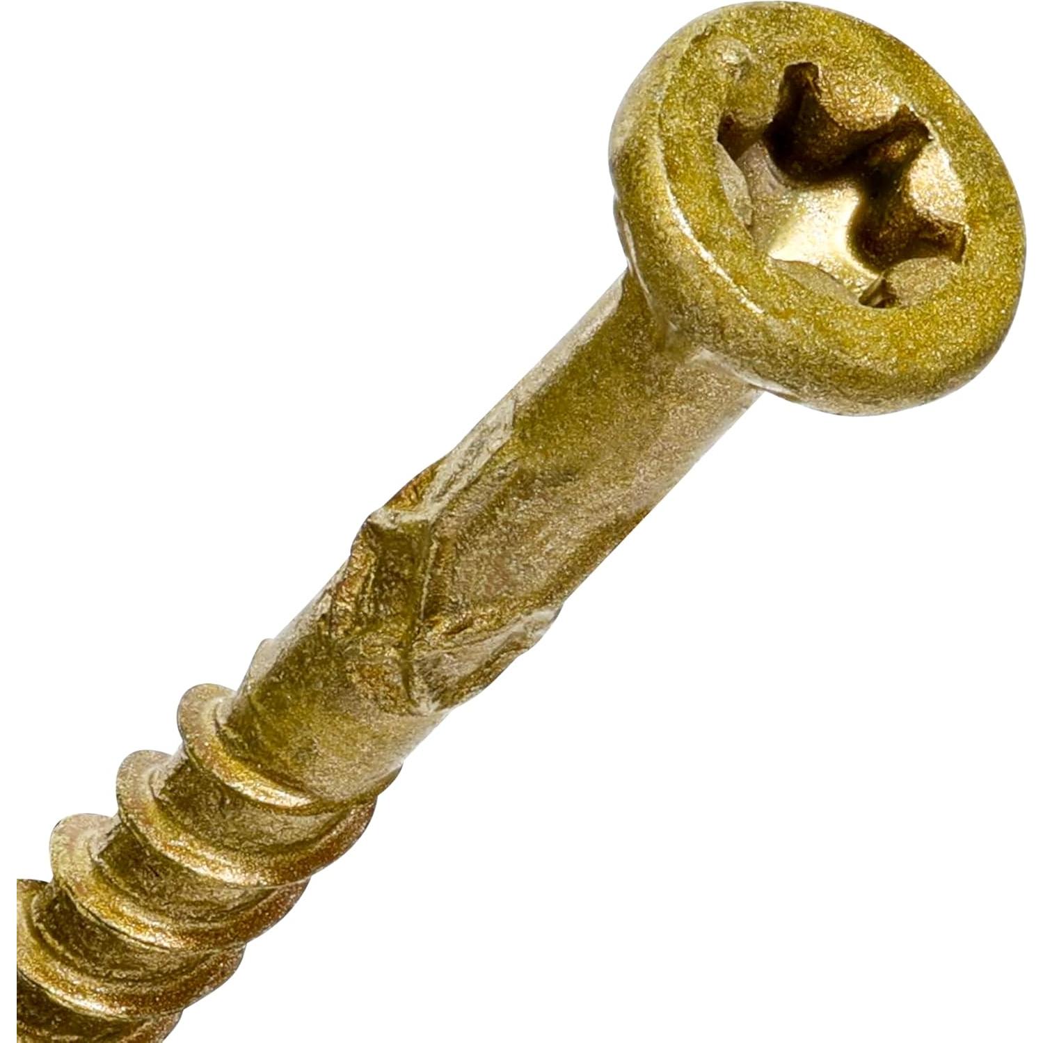 Tornillos de Madera Power Pro #10 x 6.35cm 415pcs Epoxi Bronce