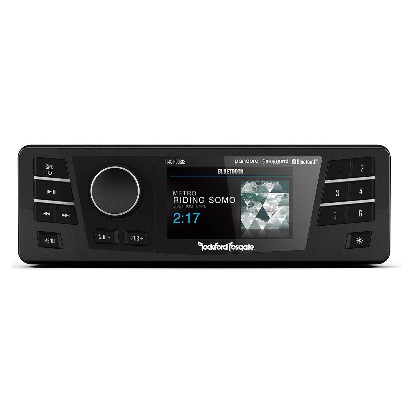 Receptor de Medios Digitales Rockford Fosgate PMX-HD9813 para Harley 1998-2013