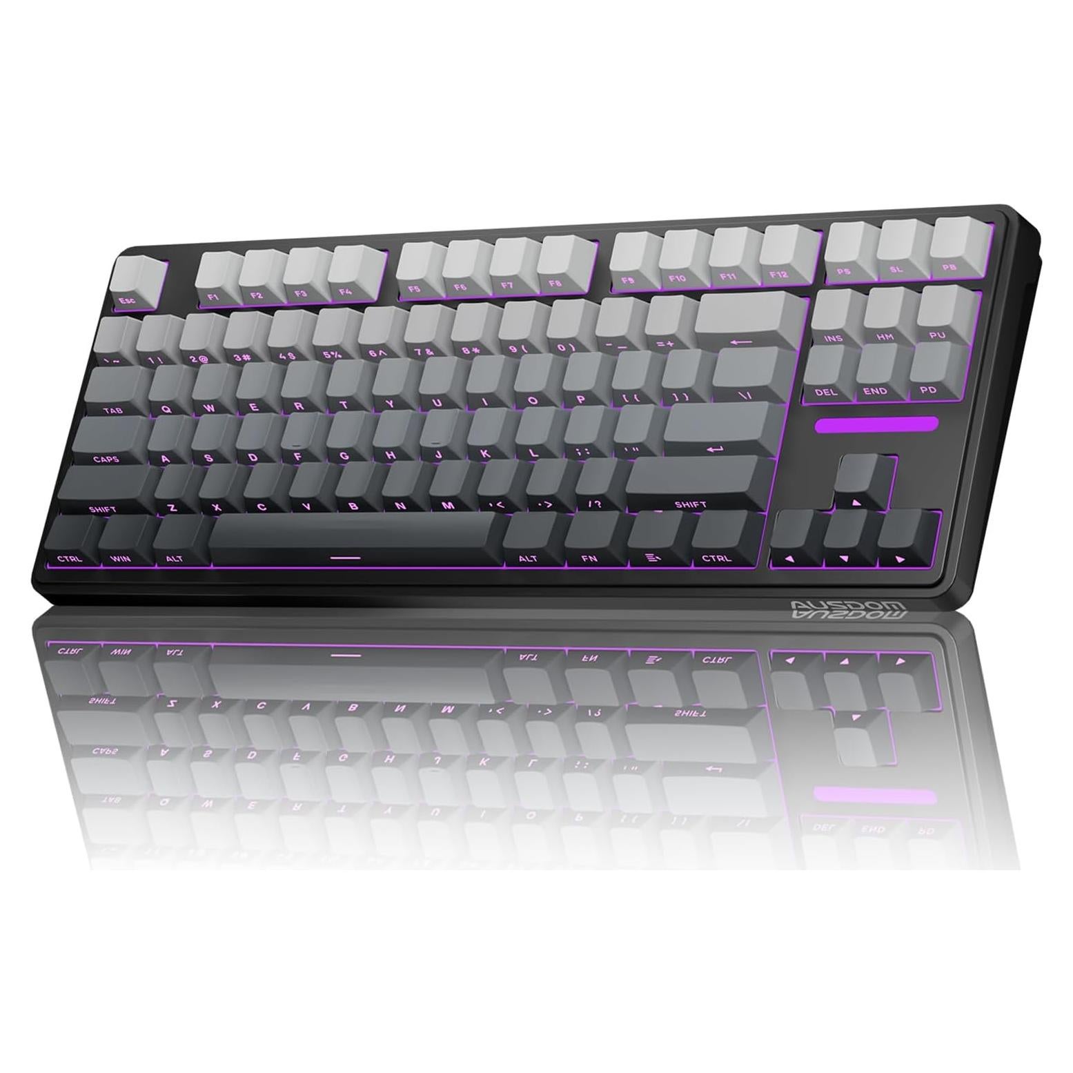 Teclado Mecánico Inalámbrico AUSDOM Hola 87, RGB, 10000mAh